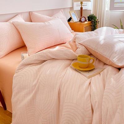 A类全棉三层双纱四件套纯43123单棉床被被套罩三件套单人简约床上