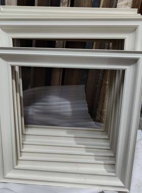 白色框外框实油画框尺寸木相STI水彩画装裱画框免组装