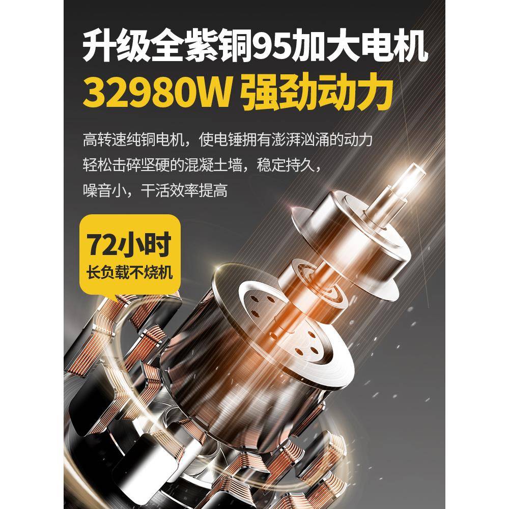 电锤电电镐两用大功QQW土率冲钻头打混凝防尘家用打墙电击动多功