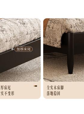 古风实床木床美式法ZFJ式复古床1.8m双人床2中025新款床中古婚主