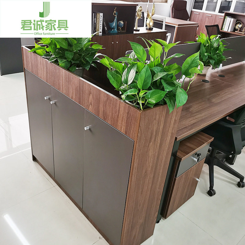 君诚家具矮柜地柜办公室收纳储物柜木质隔断资料文件柜花槽柜边柜