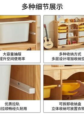 实木儿童纳柜置物架收宝落地家用客厅宝易矮书柜落XMX地儿童书架