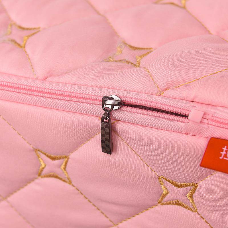 纯色六面全包加厚磨毛亲尘肤小刺绣夹棉防床笠透气滑加厚THT防床