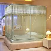 拉坐床帐蚊床笠回底款 三开门双链人用家方顶防蚊加NHO密防掉双人