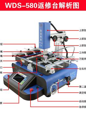 智诚精TVN展BGA片修台WD芯S-返580非光学位对高精密三温台拆焊台