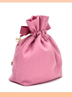 ▹甜刺绣IVM爱心网纱美小号抽绳袋收纳袋旅行小装化妆袋小物收