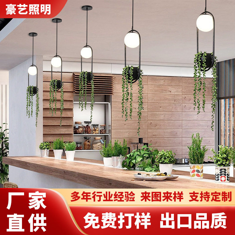 跨境仿真曼陀罗尤加利绿植悬挂盆栽组合家居装饰室内人造绿植吊灯