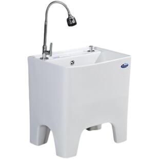 A5L家用陶5瓷高脚拖把池0拖布池44阳台加宽高拖布龙盆带OQB头卫生