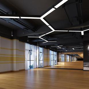 柏航LE商D务办办公室室内面板KPR照明吸顶灯字形公室现代个性 人吊