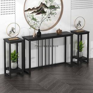 简易桌子置物架入户长靠墙条桌铁艺式条案家客厅无品牌/玄关台用