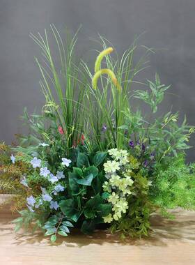 摆观景装饰BVK活动植摆设橱件窗绿花艺造景户外仿生艺软装仿真花