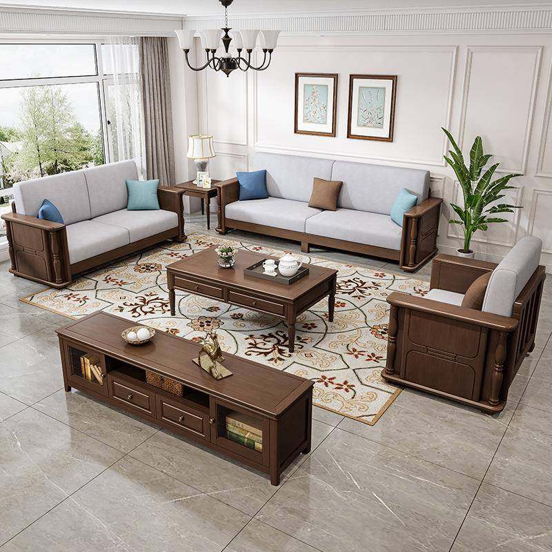 简约美式实木沙发复古罗马柱扶手单人位双人位三人位木沙发组合,纺织面料/辅料/配套,纺织机械配件,淘宝优惠券,粉丝福利购,淘宝优惠卷