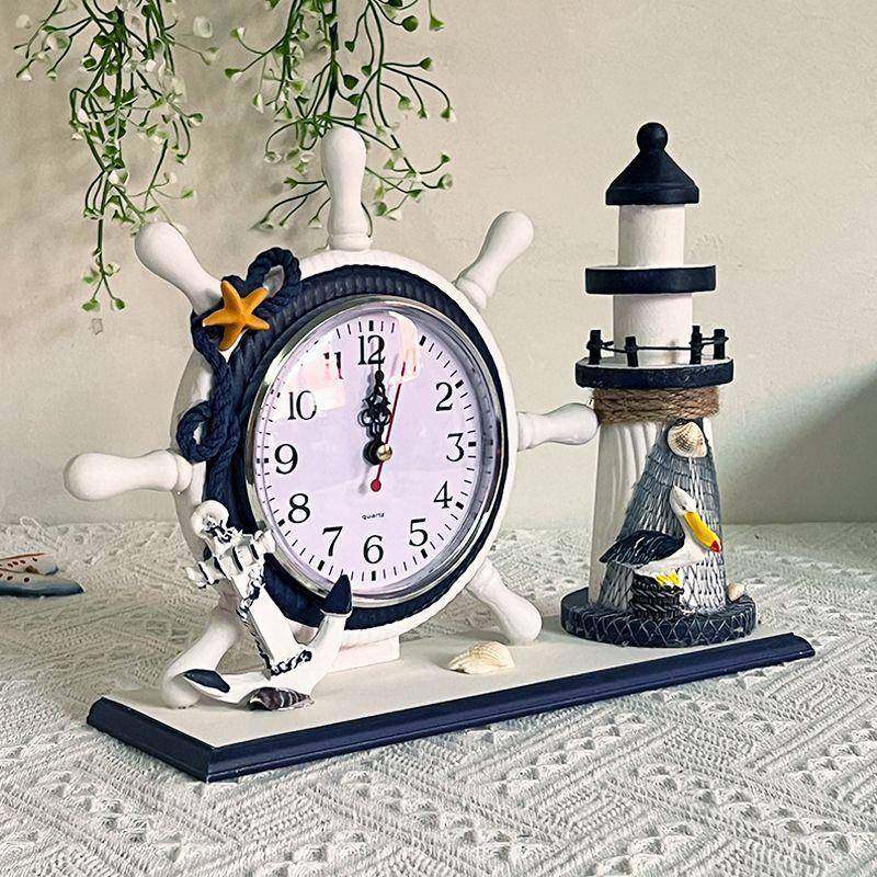 地中海钟表静音家用台式座钟创意时钟摆台摆放式桌面摆件客厅卧室,机械设备,其他机械设备,淘宝优惠券,粉丝福利购,淘宝优惠卷