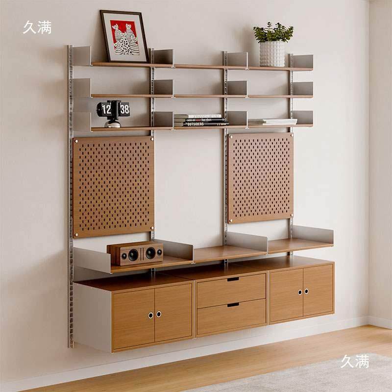墙上置物上艺置物架壁挂式铁隔板书架客厅示挂墙多层收纳墙架展架