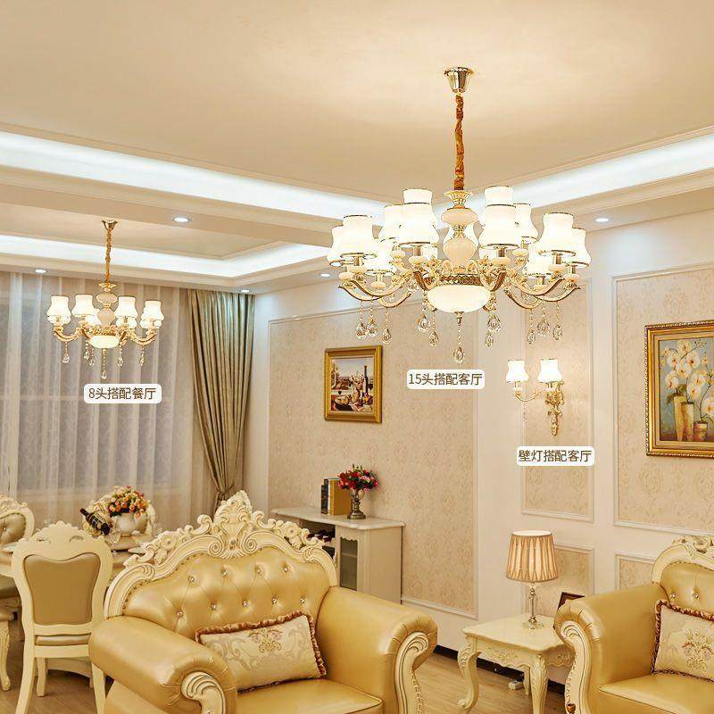 欧式客厅灯灯吊灯现代约水款晶灯简欧餐厅卧室2025年新简灯具806,家装灯饰光源,智能吊灯,淘宝优惠券,粉丝福利购,淘宝优惠卷