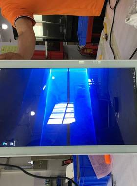 32寸挂触摸广告摸机白色触摸显示器挂墙示展屏安WM21.5-C卓触壁一