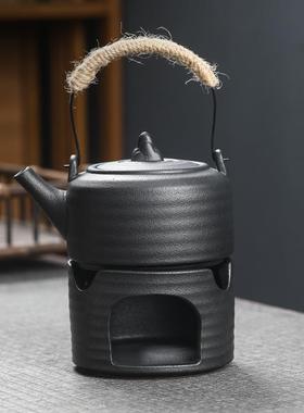 兰ali-7412兴围炉煮茶壶黑陶大提梁壶南炉瓜壶兰兴围煮茶黑壶陶大