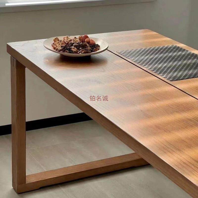 全实实木莫比白恩家桌用餐桌蜡木木饭EYQ桌简约高端客厅轻奢长条
