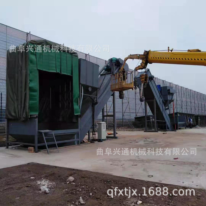 张家港海运集装箱无尘卸灰拆箱机