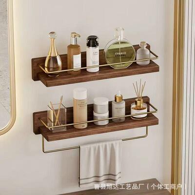 用浴室墙壁置物墙上免12110打孔木板架好物板墙隔面装饰墙壁家挂