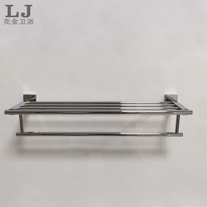 架400店1单吊杆镜光304不锈钢浴巾酒浴室挂卫生50间置物架壁式
