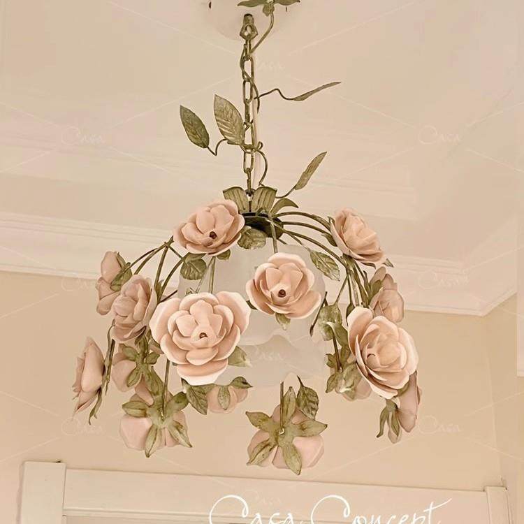 法式轻奢朵84623花玻璃小吊灯顶美式中古现代卧室床头台吧玄关衣,家装灯饰光源,智能吊灯,淘宝优惠券,粉丝福利购,淘宝优惠卷