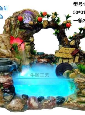 产地货新款假山流水摆源创意产水品室内鱼缸客厅装饰件景喷RNP泉