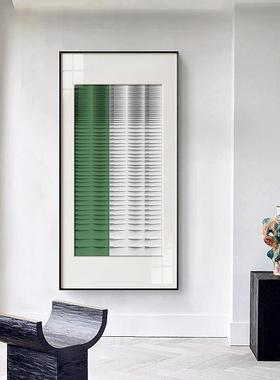 绿没现代简抽约绿色象玄ML1-LKC关气装饰画艺术大挂画走廊过道墙
