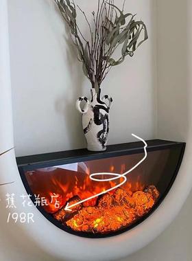 半圆UD式形仿真火假壁炉芯法式美2半圆壁炉电子火焰异形火光客厅