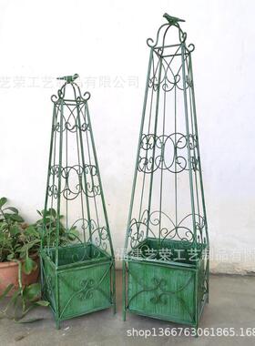 欧式立式物植花架铁艺支架锥花形架花架盆架PJ1915立体爬藤支架葡