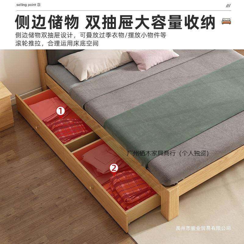 实木床人床现代简LVU约米床家用主用卧.储出租屋双米单人.床架,影音电器,DIY配件,淘宝优惠券,粉丝福利购,淘宝优惠卷
