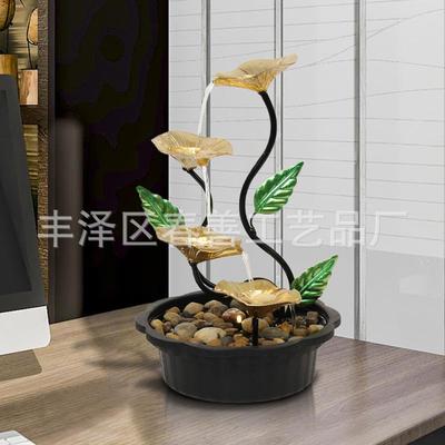 摆件招水财循环客桌面流水摆公件厅生财开业送礼办DUO室玄关家居