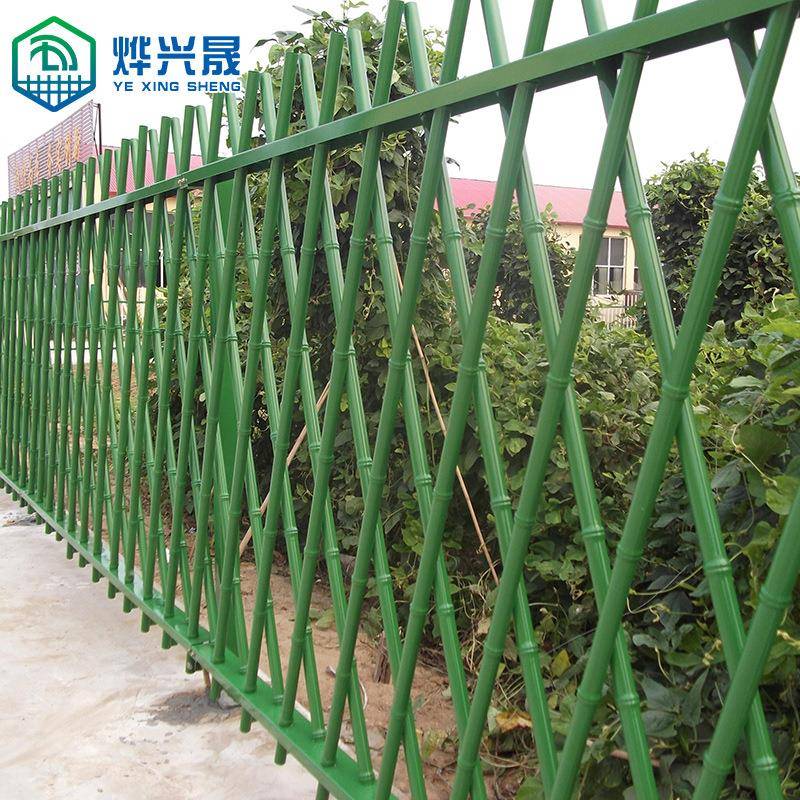 竹栏仿道护路河堤公园护栏不锈钢区花园景仿竹防护BIO篱笆栅栏