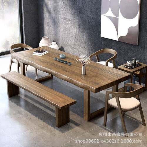 新中式实木客茶办桌厅家用功夫泡茶桌公室茶无品牌/茶楼接待台全