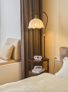 床头卧室智能小型代替边MD-8076几充电中古风创意置灯物柜架储物