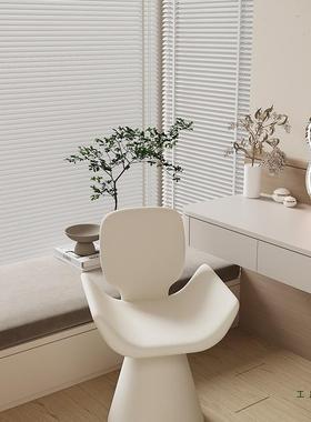 现代简约妆凳椅XPP卧室梳妆化可旋凳转化妆子奶油风靠背椅梳妆台