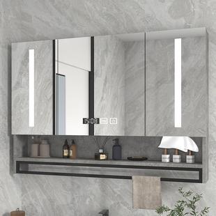 厕浴945室镜挂卫墙式 洗手生间镜子带柜置物架所梳妆台防水卫生间