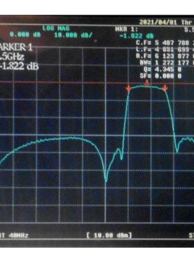 .8G(5000-6OAY00通0MHz5)UWB无线系统专用宽带带滤波器。SMA接口-