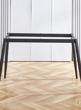 新款餐CUQ桌桌面桌支架铁艺轻奢岩板砖四脚公桌金属支撑底瓷办座