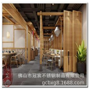 户外景观钢结构廊架售楼部中式风雨连廊不锈钢包板庭院铝板长廊