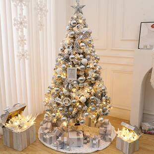 圣诞节装饰家用圣诞树套餐网红仿真植绒落雪树摆件新款豪华加密树
