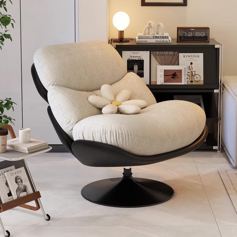 单人沙发椅意式轻奢可旋转沙发椅客厅阳台休闲设计师可躺懒人沙发