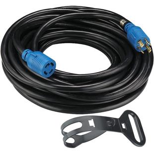 重型发电机延长线L14-30P/L14-30R锁定电源线高达7500瓦黑色电缆