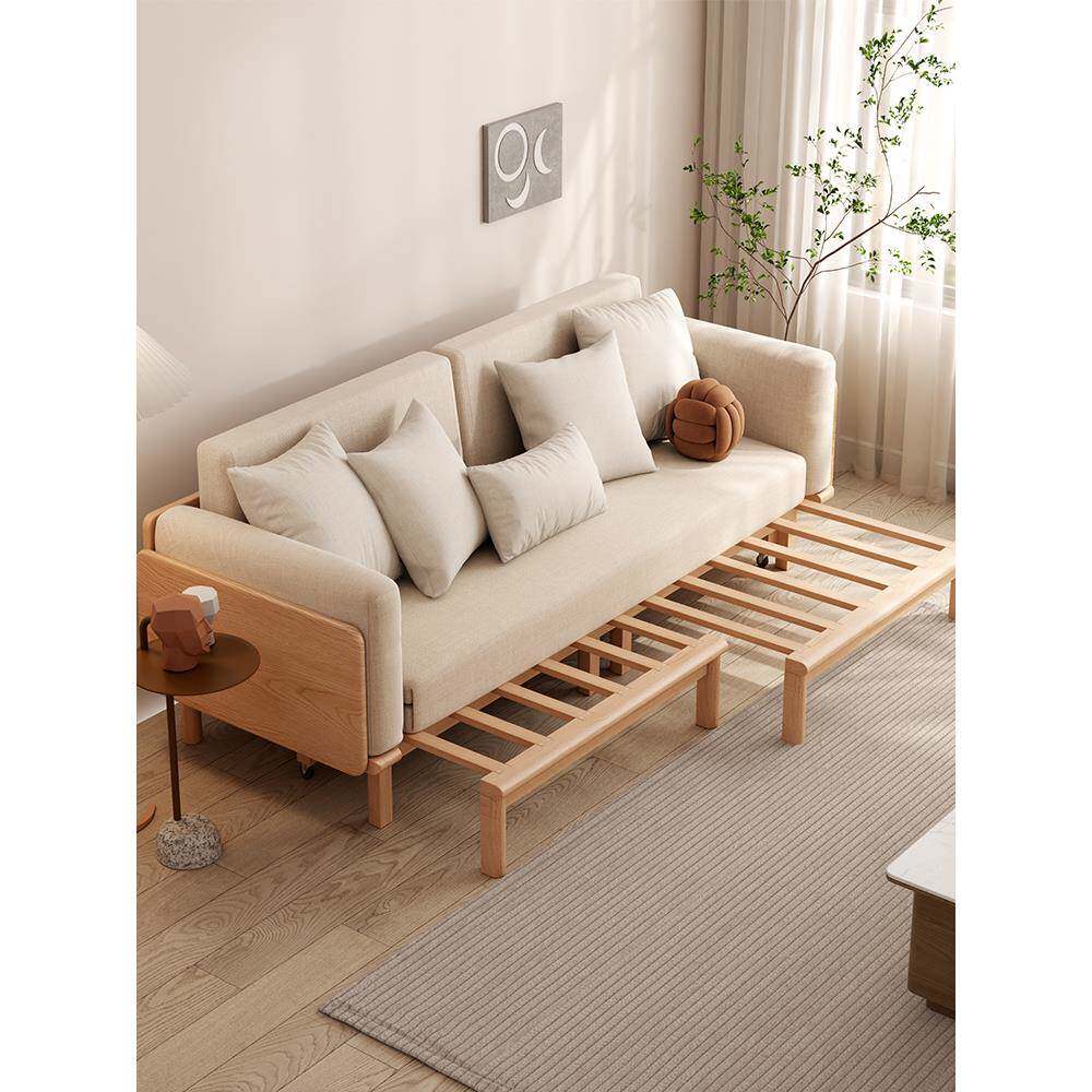 实木沙发床折叠两用小户型一体多功能伸缩客厅抽拉式沙发2025新款