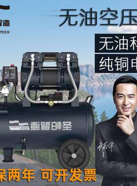 圣帕无油空压机打气泵10L15L30L55L65L100L120L150L200L铜芯泵头