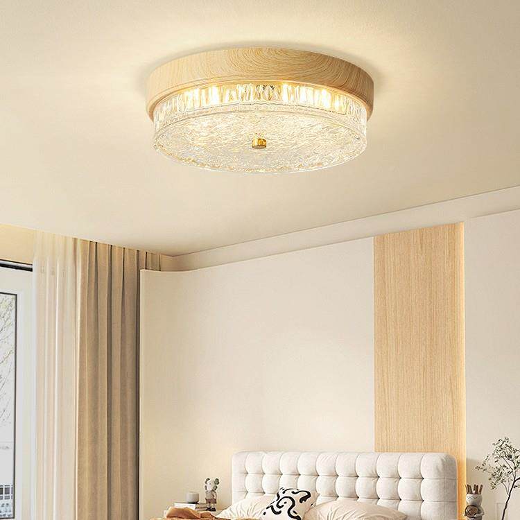 1037卧室美灯吸顶灯新中式中古风高玻璃主卧房档间灯大式复古气吸