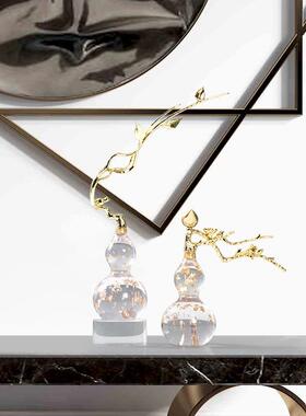 新中式轻奢关金属橱葫芦家居ML8893摆件样板房古博架窗玄茶室工艺