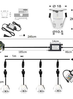 不锈钢甲嵌入式地埋灯B110RGB-户花园防水甲板道灯楼外梯过照明le