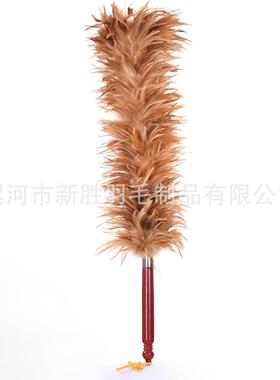 A01708实柄除鸡毛掸子尘掸子家鸡用毛掸车用灰尘木掸
