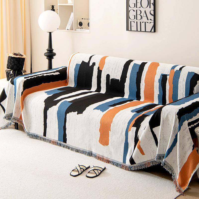 高克重毯雪尔沙尼发巾四季通用一片式全防尘沙发盖布GYN盖套罩沙